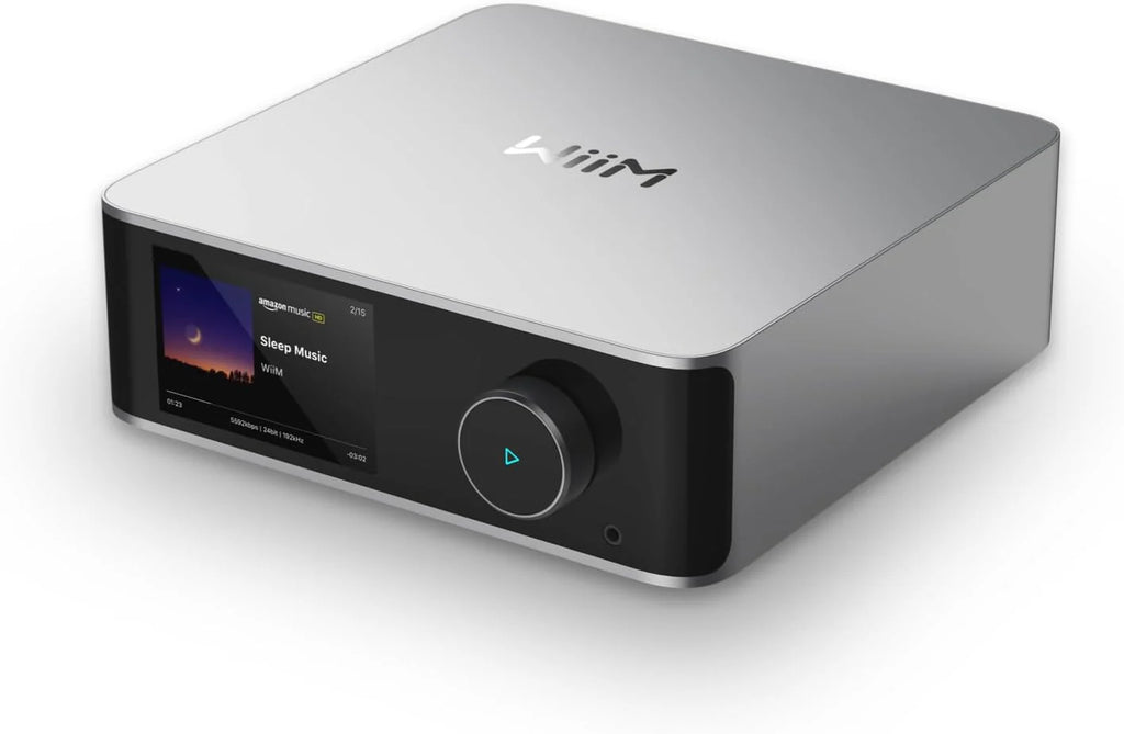 WiiM Ultra Music Streamer, Digital Preamp, 3.5" Touchscreen, Compatible with Google Cast, Alexa, Play Spotify, Amazon Music, Tidal, HDMI ARC, Phono Input, Headphone Out, Gray