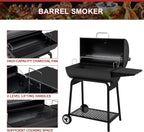 2026 Parrilla de carbón Royal Gourmet CC1830 de 30 pulgadas con mesa lateral, barbacoa exterior con 627 pulgadas cuadradas de espacio de cocción para jardín, terraza y fiestas, color negro