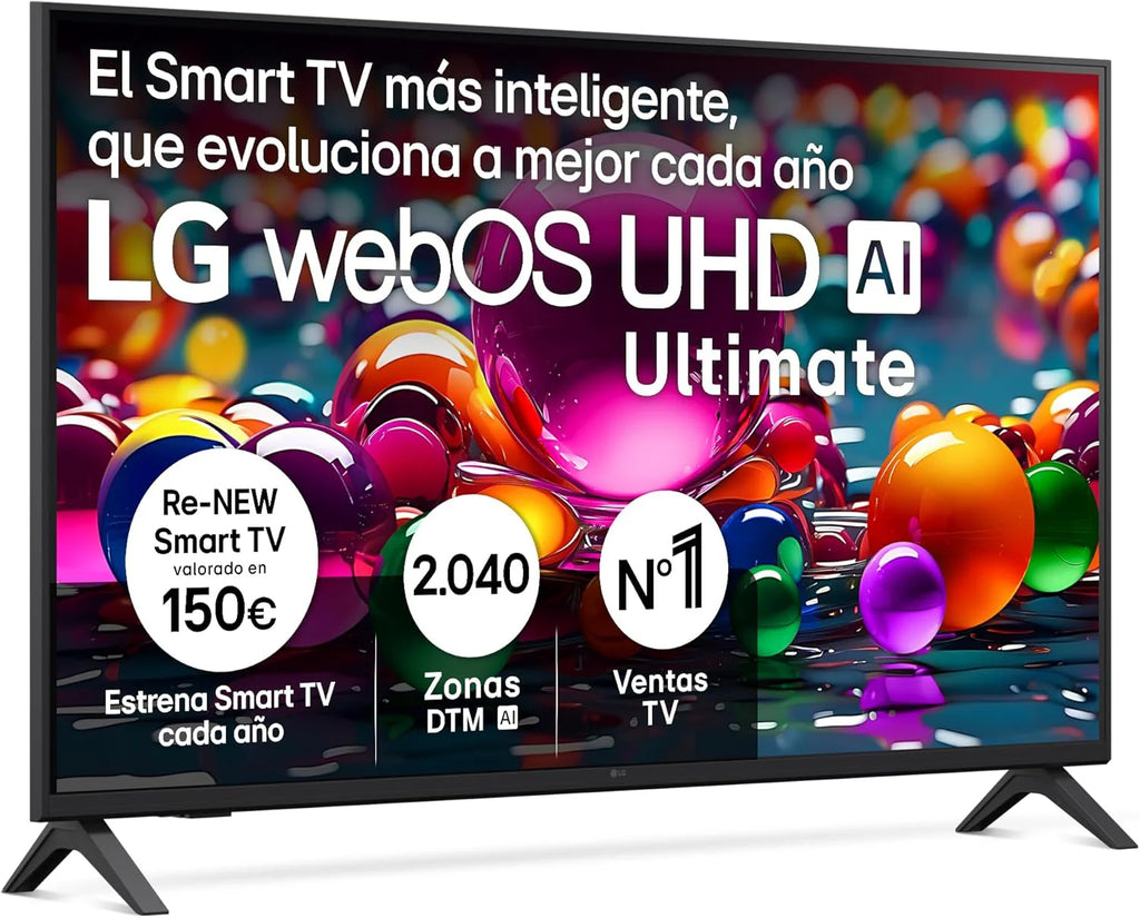 LG 65UA73006LA - TV 65", UHD 4K, WebOS 25, Ultimate IA, HDR10 Pro, Super Upscaling, Dolby Digital Plus, Google Assistant, Black