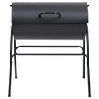 2026 Parrilla con 2 rejillas de cocción negra – Barbacoa portátil de 80x95x90 cm en acero