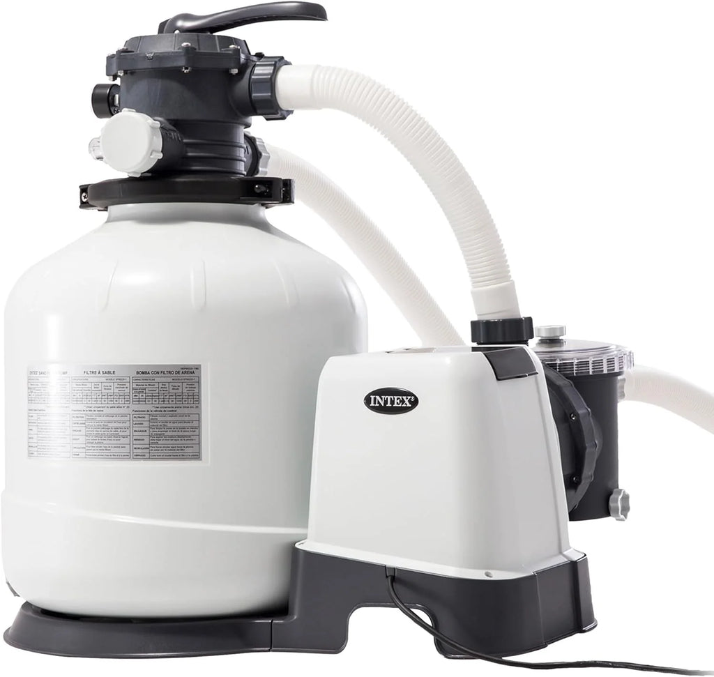 Intex 55228 – Krystal Clear Sand Treatment Plant 12,000 L/H, Pool Sand Purifier, Pool Filter, Pool Pump/For Detachable Pools up to 66,000 L., 6 Functions and Locking System