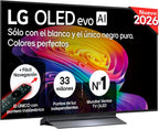 LG OLED65C54LA - TV 65", OLED EVO 4K, Smart TV AI C5, WebOS 25, Super Upscaling, Dolby Vision and Dolby Atmos, AMD FreeSync, Alexa/Google Assistant, Black