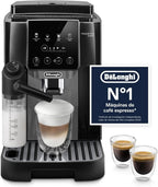 De'Longhi Magnifica Start Superautomatic Coffee Maker, LatteCrema Automatic Milk Jug, 4 One-Touch Beverages, Soft Touch Controls, Black (ECAM220.91.B)