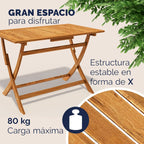 CASARIA® FSC® Outdoor Garden Table Set of 4 Chairs Acacia Wood Dining Set Patio Terrace Balcony Set 5 Pieces Folding Table Seats Armrests Durable Weather Resistant 120 x 70 cm