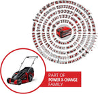 Einhell Battery mower GE-CM 43 Li M Kit Power X-Change (36V, 43 cm Cutting Width, up to 600 m², Brushless, Mulching Function, 63L Collecting Bag, with 2 x 4.0 Ah Batteries and 2 x Chargers)