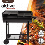 Barbacoa De Carbón Con Doble Parrilla Aktive
