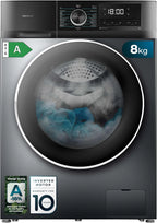 Cecotec Washing Machine 9 kg Front Load Bolero Dresscode 9500 Inverter Steel A. 1900W, 1400 rpm, Inverter Plus Motor, Low Consumption, 16 Programs, SteamMax, Delay Start, Steel