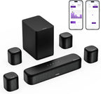 ULTIMEA 5.1.2ch Soundbar with Dolby Atmos, Up-Firing Upper Speakers, Wireless Subwoofer and 2 Rear, 460W, HDMI eARC, BT 5.4, Skywave F40 Boom Home Theater System