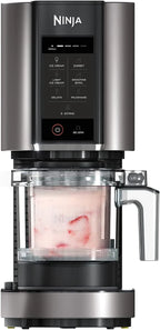 Ninja CREAMi Scoop & Swirl Ice Cream Maker and Ice Cream Yogurt Maker with 2 Tubs, 13 Functions, Makes Ice Cream, Creamy Ice Cream, Gelato, Sorbet, Smoothie and More, Bonus Option, Silver, NC701EU