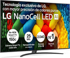 LG 43UA73006LA - TV 43", UHD 4K, WebOS 25, Ultimate IA, HDR10 Pro, Super Upscaling, Dolby Digital Plus, Google Assistant, Black