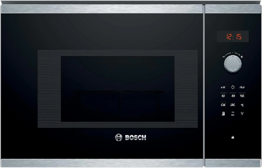 Bosch - Integrated Microwave, 800 W, 20 liters, Series 4, Grill, Black/Inox, BEL523MS0