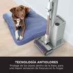 Shark Detect Clean & Empty Bagless Cordless Vacuum, Dirt Detect Technology and Self-Empty Base 2L 60min Runtime, Anti Hair Wrap and Narrow Nozzle and Brush, White, IW3612EU