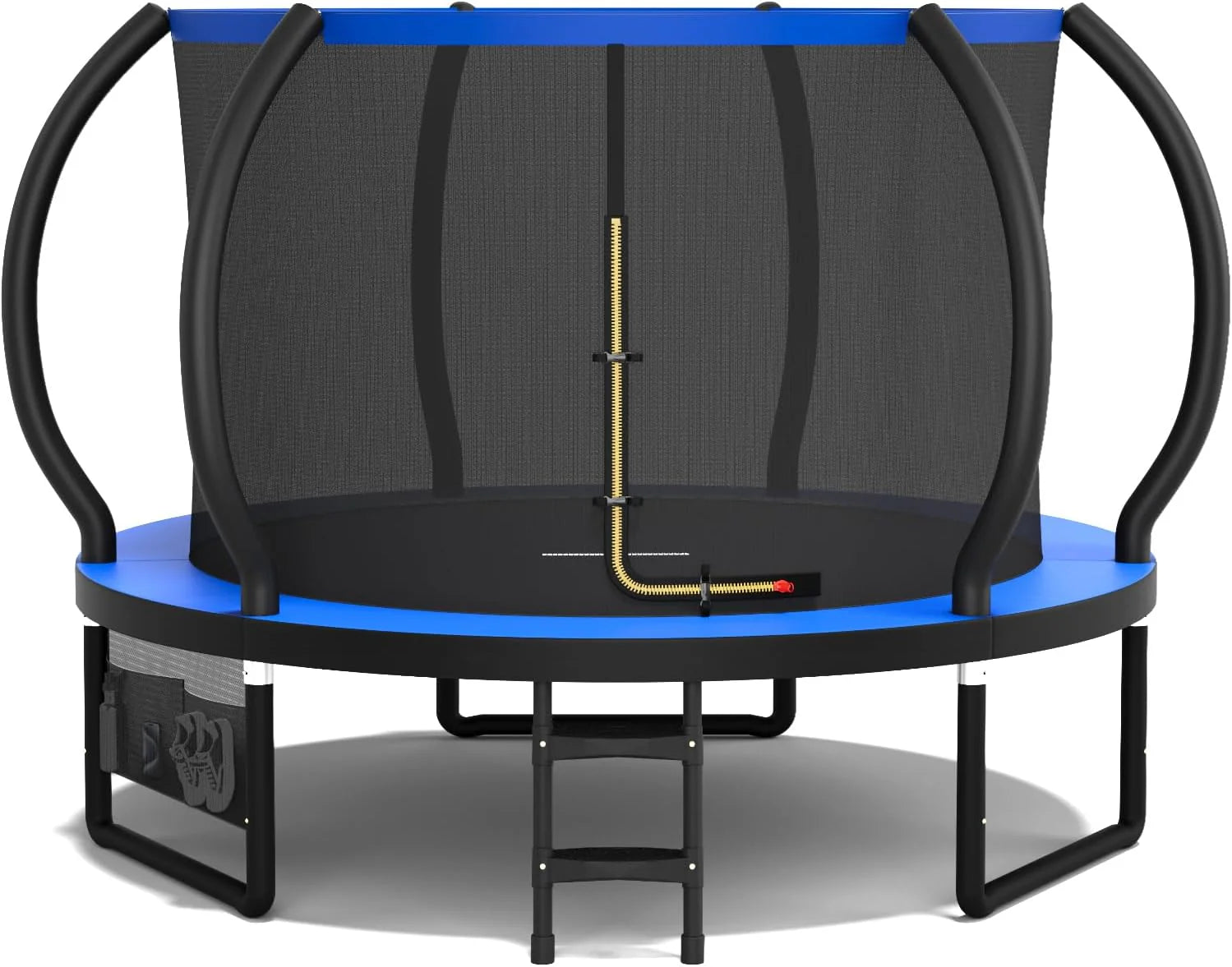 Devoko Cama Elástica Exterior para Niños Ø 228/305/366/427 cm, Trampolín Exterior de Jardín Calabaza Certificado GS con Red Seguridad, Escalera, Capacidad 150 kg