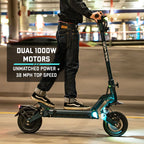 2026 Gotrax GX3 Patinete Eléctrico Todoterreno – Doble Motor Potente, Velocidad Máxima 64 km/h, Neumáticos Todoterreno