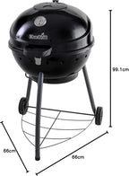 Char-Broil Kettleman Charcoal Barbecue - Kettle Charcoal Grill, TRU-Infrared Technology, Removable Ash Tray - Optimal for Outdoor, Garden & Patio Cooking