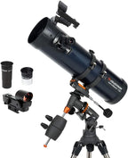 Celestron 31051 AstroMaster 130EQ, Telescopio reflector newtoniano con accionamiento por motor, azul oscuro
