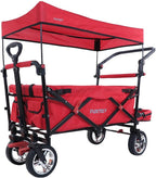 FUXTEC Bollerwagen CT800, Folding Cart, Fux Family Collection – Garden Cart for Children, Transport, by City, Country, Beach or Mountain – Pull or Push – Load Capacity 75 kg