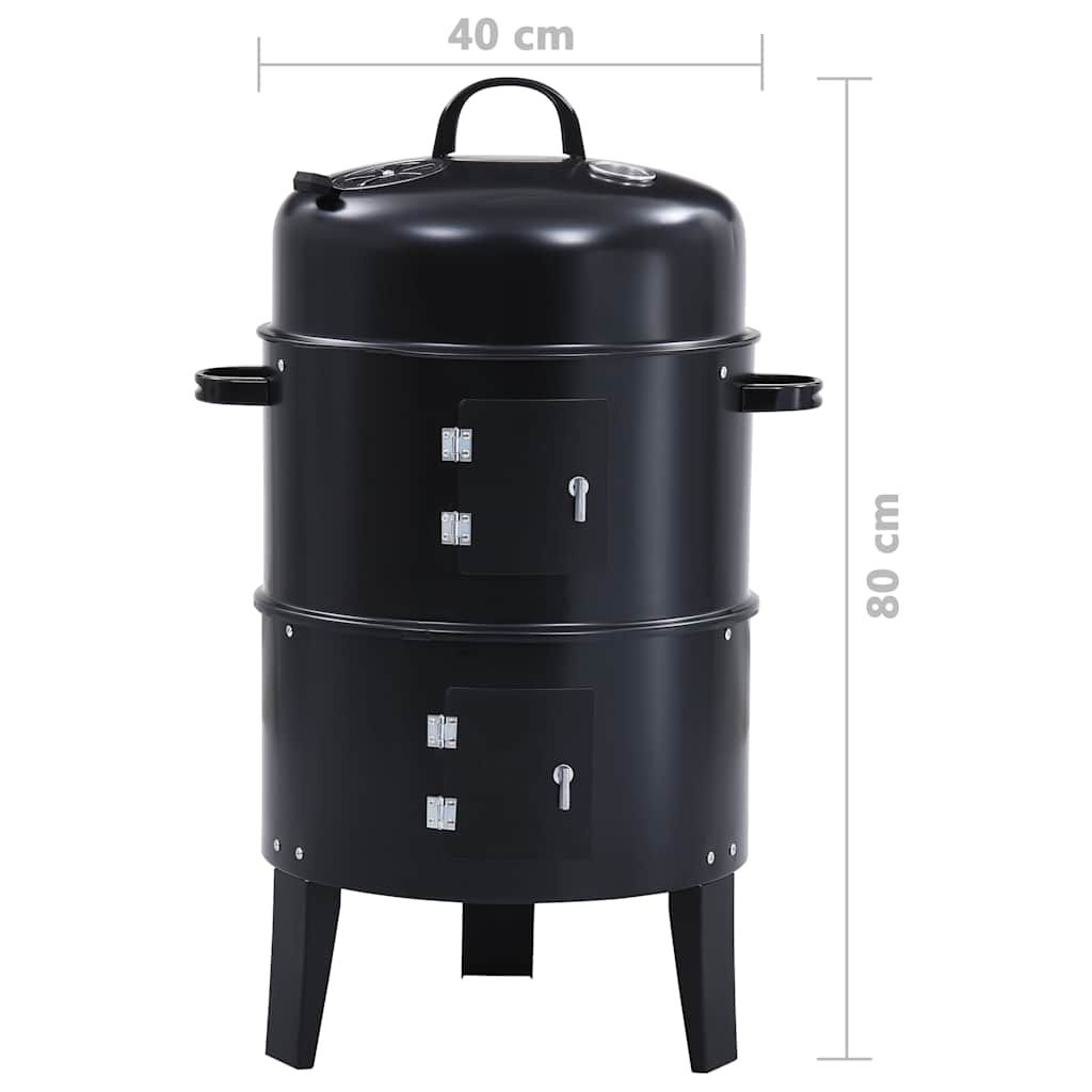 Barbacoa Ahumador De Carbón 3 En 1 40x80 Cm Vidaxl