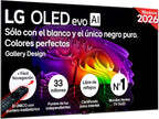 LG OLED65C54LA - TV 65", OLED EVO 4K, Smart TV AI C5, WebOS 25, Super Upscaling, Dolby Vision and Dolby Atmos, AMD FreeSync, Alexa/Google Assistant, Black