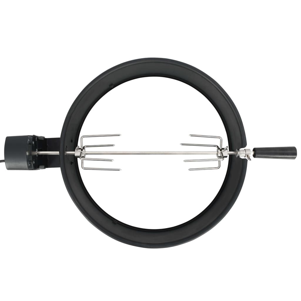 Kit De Anillo Asador De Barbacoa Negro 47 Cm Vidaxl