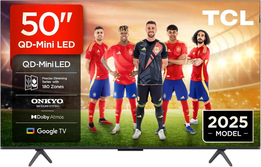 TCL 98Q6C TV 98 Inch QD-Mini LED 4K Smart TV, 1000 nits, 144Hz Motion Clarity Pro, Onkyo 2.1, Game Master, FreeSync, Google TV, Dolby Vision IQ and Atmos