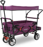 FUXTEC Bollerwagen CT800, Folding Cart, Fux Family Collection – Garden Cart for Children, Transport, by City, Country, Beach or Mountain – Pull or Push – Load Capacity 75 kg