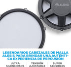 Alesis Nitro Max Kit Batería Electrónica con Parches Silenciosos de Malla, Caja de Doble Zona de 10", Bluetooth, 440+ Sonidos Auténticos, Lecciones Drumeo, USB MIDI, Pedal de Bombo