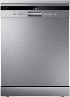 COMFEE CDWPF1201PS Dishwasher Free Installation, 60 cm, 12 Cutlery, Delayed Starting, Half Load Function, 72 °C Hygienic Wash, Flexible Baskets, Stainless Steel, 47 dB, Button Control