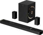 ULTIMEA 5.1.2ch Soundbar with Dolby Atmos, Up-Firing Upper Speakers, Wireless Subwoofer and 2 Rear, 460W, HDMI eARC, BT 5.4, Skywave F40 Boom Home Theater System