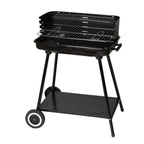Barbacoa De Carbón Lolahome Con Parrilla De Acero, 57x38x80 Cm, Negra