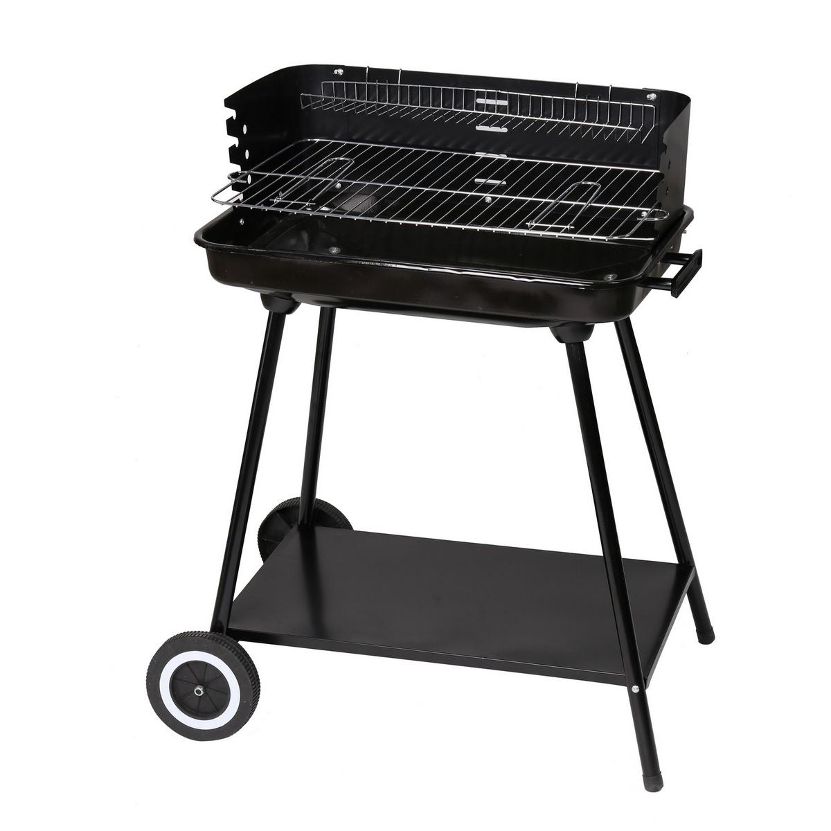 Barbacoa De Carbón Lolahome Con Parrilla De Acero, 57x38x80 Cm, Negra