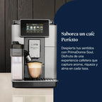 De'Longhi Perfetto Primadonna Soul ECAM612.55.SB Superautomatic Coffee and Cappuccino Coffee Maker with LatteCreme Milk System, Bean to Cup Technology, 18 Beverages, App Control
