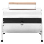 Barbacoa De Carbón De Sobremesa Acero Inoxidable Doble Parrilla Vidaxl