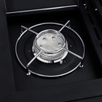 Outsunny Gas Barbecue with 4+1 Burners 14.4 KW Side Tables Storage Cabinet Thermometer and 2 Wheels Stainless Steel BBQ 125 x 51 x 100 cm Black