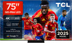 TCL 98Q6C TV 98 Inch QD-Mini LED 4K Smart TV, 1000 nits, 144Hz Motion Clarity Pro, Onkyo 2.1, Game Master, FreeSync, Google TV, Dolby Vision IQ and Atmos