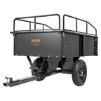 VEVOR Dump Trailer Load Capacity 340kg Heavy Duty Garden Utility Trailer with Removable Sides 0.4m³ Dump Transport Cart for Tractor, Lawn Mower, ATV, 200x66x76cm