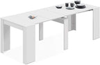 Mobelcenter - Mesa de Comedor Consola Extensible, Mesa para Salón recibidor o Cocina, Mesa Fuelle Extensible, Color Cemento (1127)