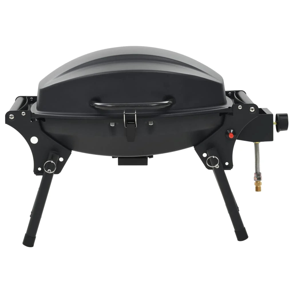 Barbacoa portátil de gas con 1 zona de cocción negra V3770