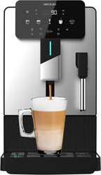 Cecotec Cremmaet Latte Touch Superautomatic Coffee Maker, 19 Bars, Thermoblock, 12 Beverages, 4 Profiles, Water 1.1L and 400 ml Milk, TFT Screen, Conical Grinder, Automatic Cleaning, Adjustable Height