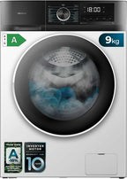 Cecotec Washing Machine 9 kg Front Load Bolero Dresscode 9500 Inverter Steel A. 1900W, 1400 rpm, Inverter Plus Motor, Low Consumption, 16 Programs, SteamMax, Delay Start, Steel