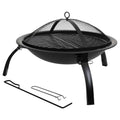 Barbacoa Exterior De Metal Con Parrilla Negro