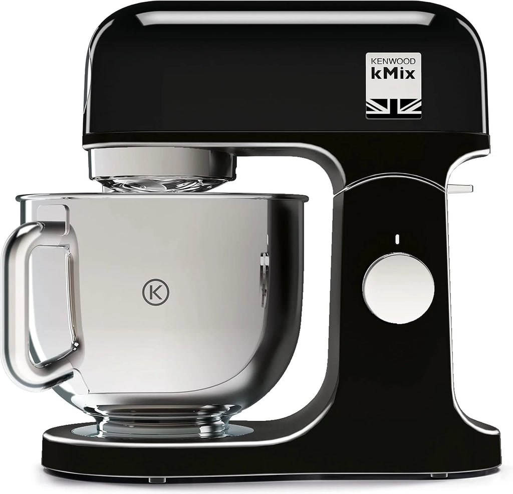 Kenwood kMix KMX750AB – Multifunction Kitchen Processor, 1000 W, 5 L Metal Bowl with Handle, Dough Hook, Rods, Mixing K, Stainless Steel, 6 Speed, Black