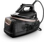 Rowenta Silence Steam Pro – Ironing Center, Unlimited Autonomy, 8 Bars, Steam Boost 600 g/min, Microsteam Sole, ECO Function and Lime Reservoir, 1.3 Litres, Black and Grey, DG9248