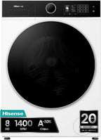 Hisense WF1Q8041BW2 – Washing Machine, Class A, 8 kg, 1400 rpm, Height 85 cm x Width 60 cm, White, Steam Function 99.9%, Fast Washing+, Automatic Wash, Deferred Finalization, Inverter Technology