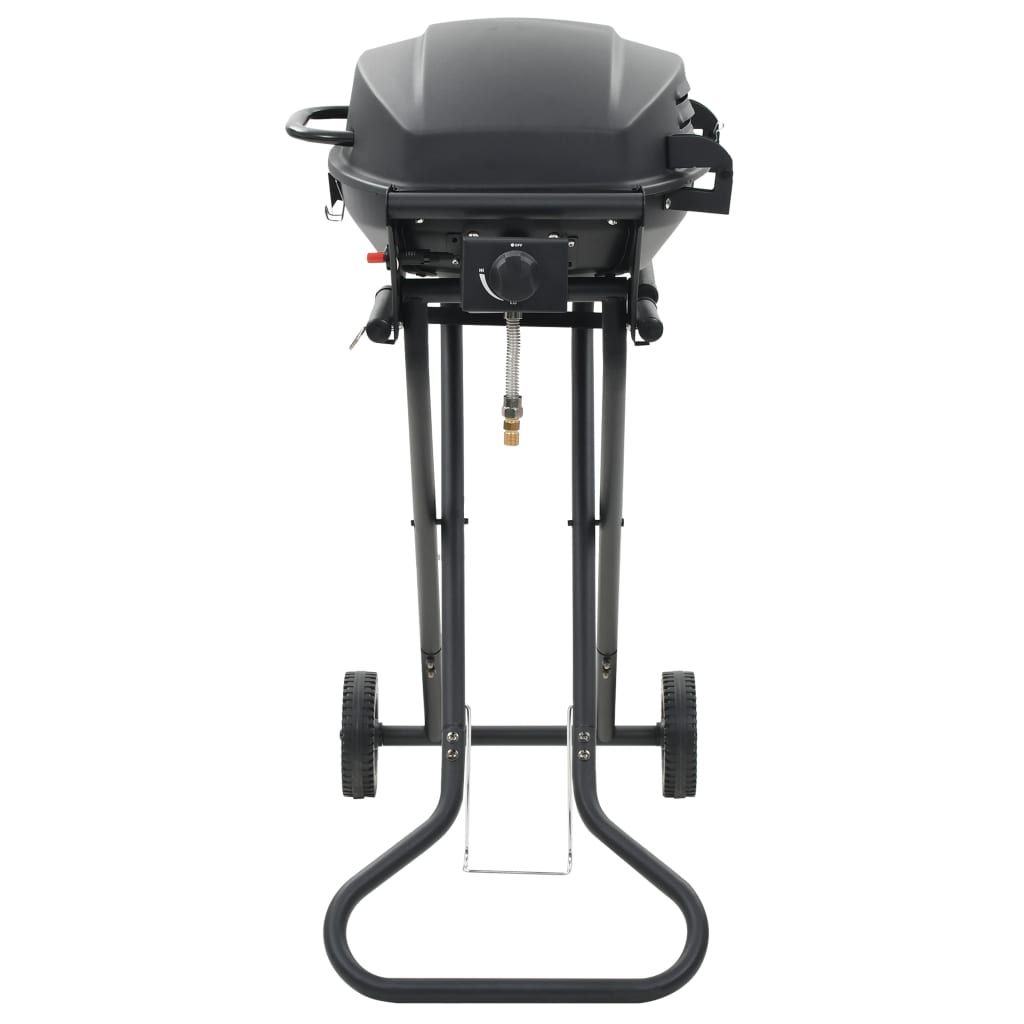Barbacoa Portátil De Gas Con Zona De Cocción Negra Vidaxl