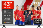 TCL 50V6C TV 50 Inch 4K Smart LED TV, HDR, Google TV, Dolby Audio, Alexa and Google Assistant, Chromecast Built-in, Motion Clarity