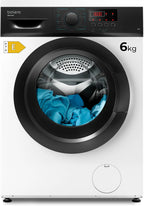 Cecotec Washing machine 6 kg Front Load Bolero DressCode 620 Inverter. 1000RPM, 16 Programs, Low Consumption, Inverter Plus Motor, Steam Function, Pre-Wash, Quick Program 15', Spa Care and Delay Start