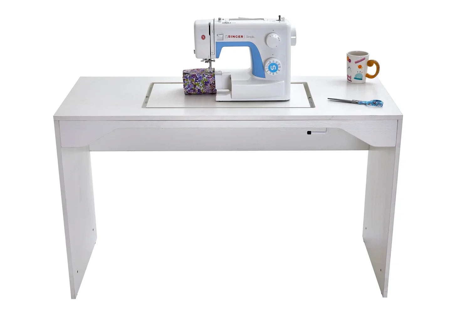 Horn Elements Sewing Table - White Ash (Self Assembly)