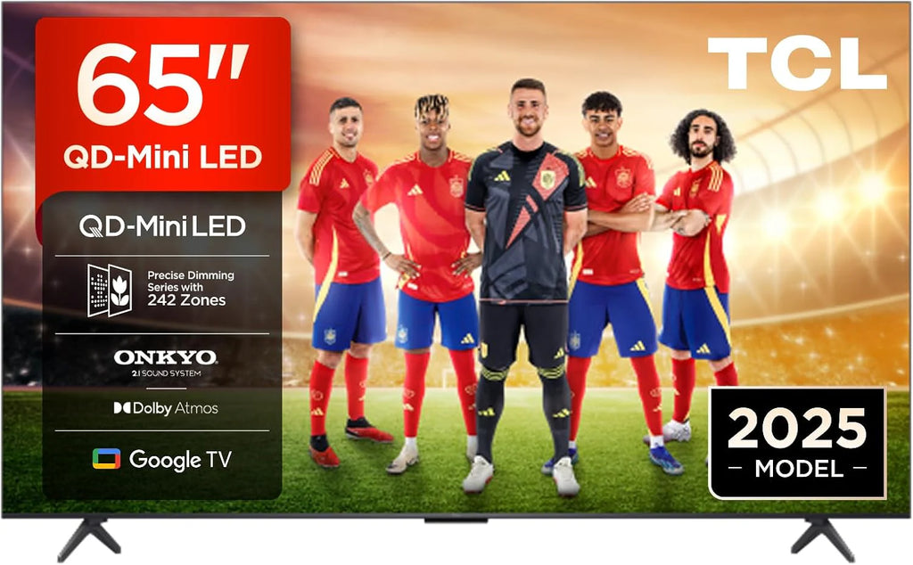 TCL 98Q6C TV 98 Inch QD-Mini LED 4K Smart TV, 1000 nits, 144Hz Motion Clarity Pro, Onkyo 2.1, Game Master, FreeSync, Google TV, Dolby Vision IQ and Atmos