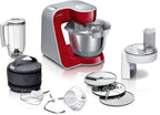 Bosch - Food Processor, 1000 W, 7 Speeds + Pulse Function, Red, MUM58720